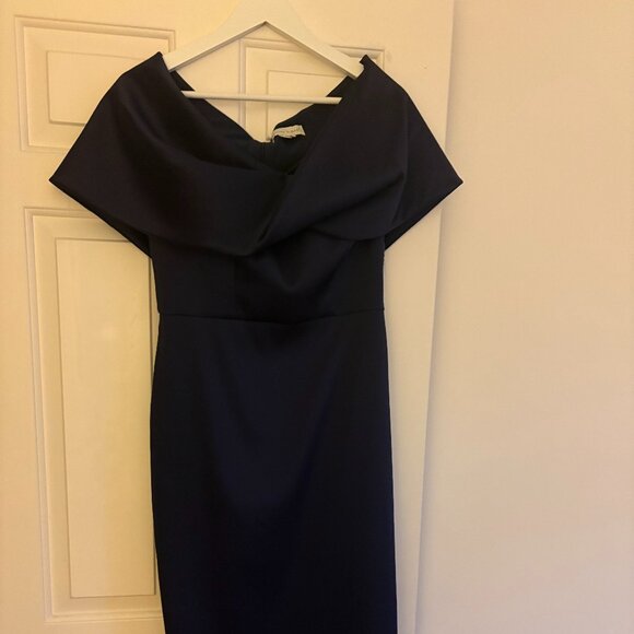 Sachin & Babi Viveca Gown, Navy Blue, Size 6 - Picture 4 of 6